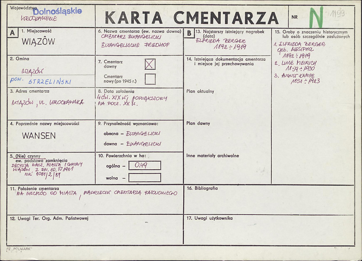 Karta cmentarza, skan nr 1