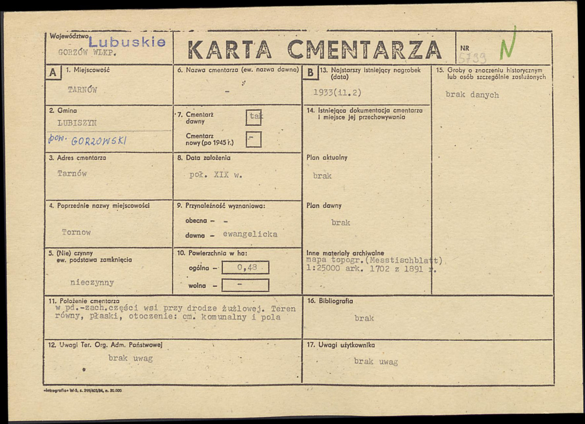 Karta cmentarza, skan nr 1