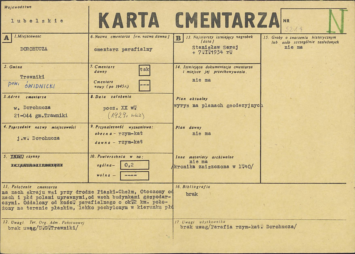 Karta cmentarza, skan nr 1