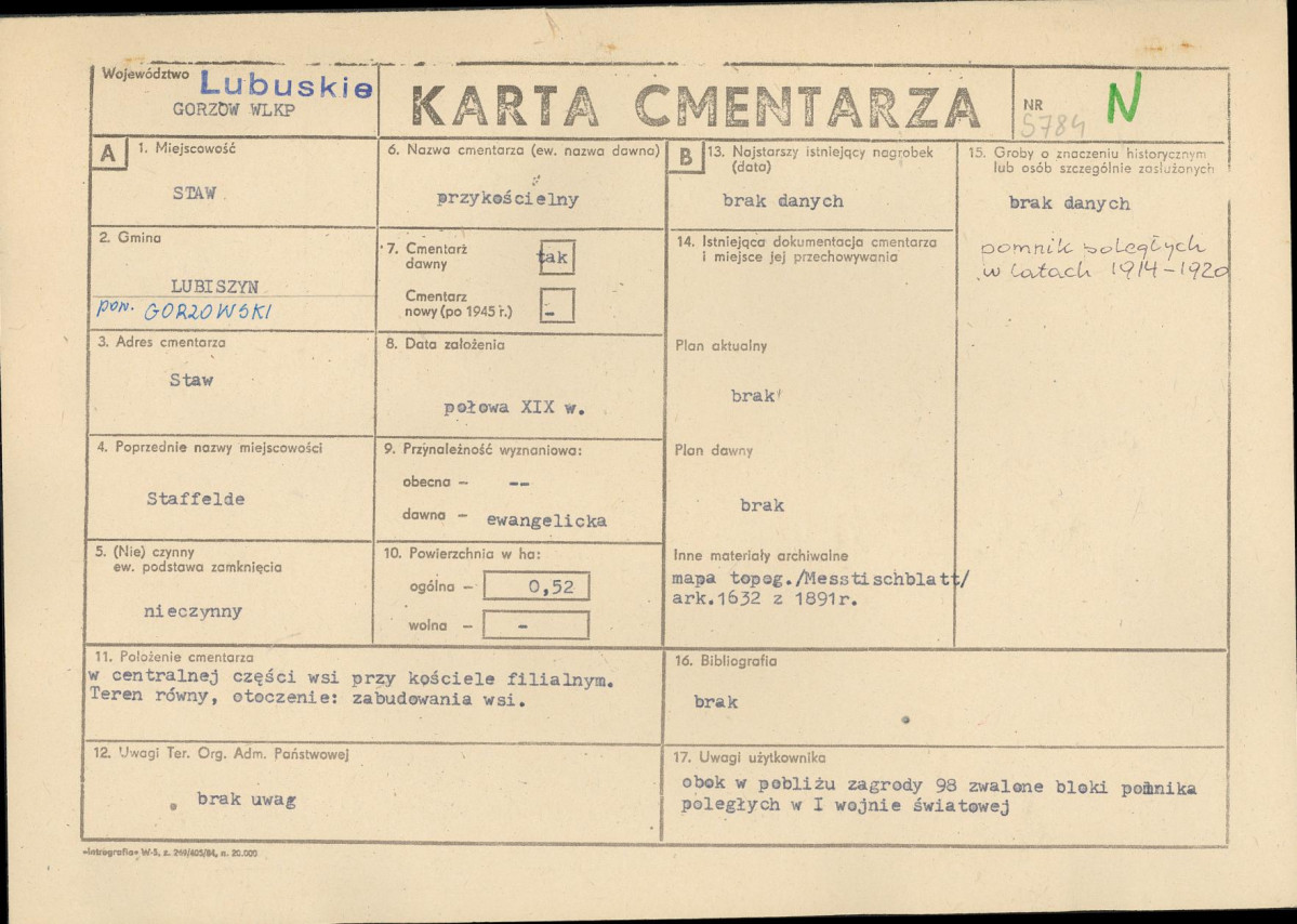 Karta cmentarza, skan nr 1