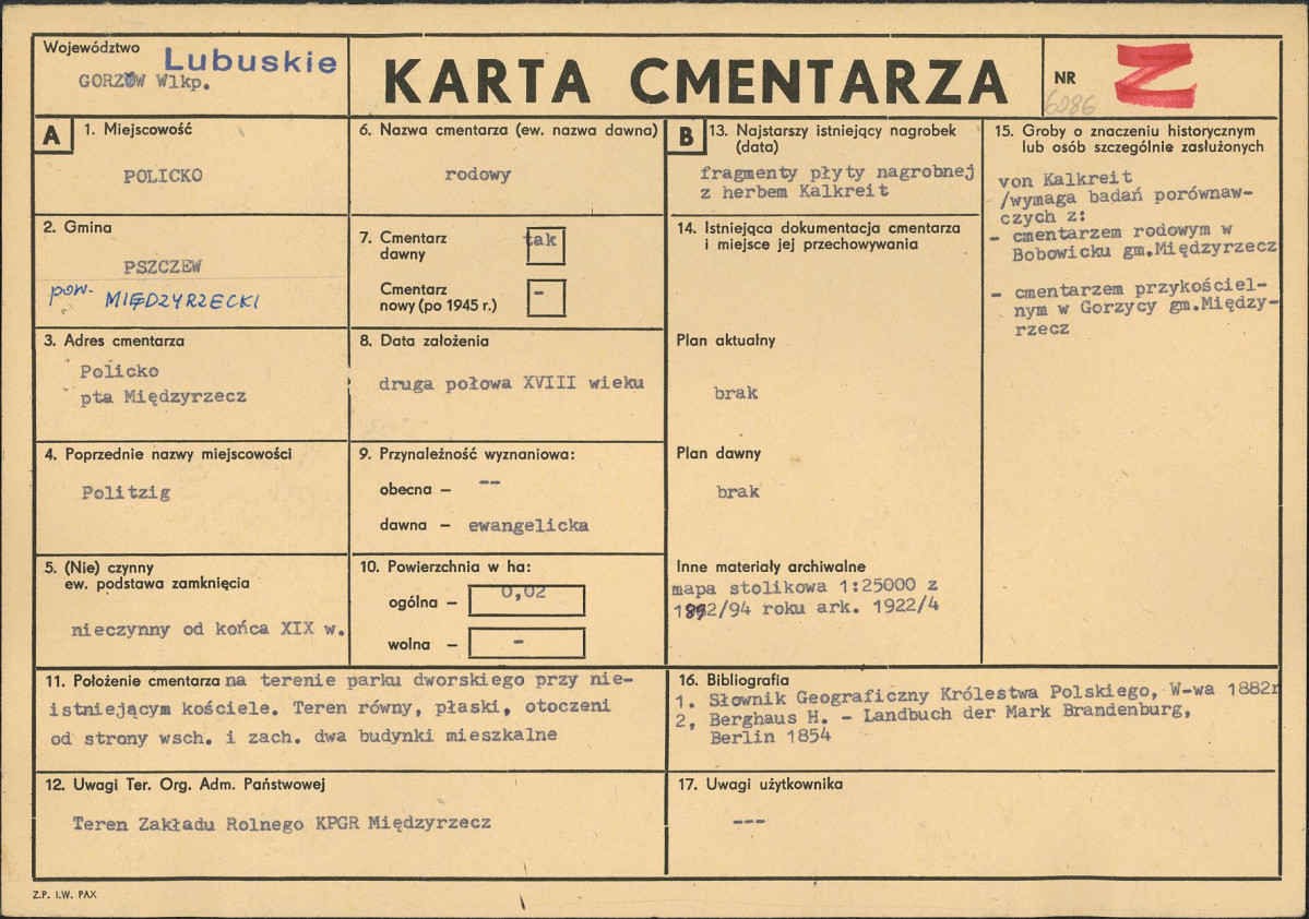 Karta cmentarza, skan nr 1