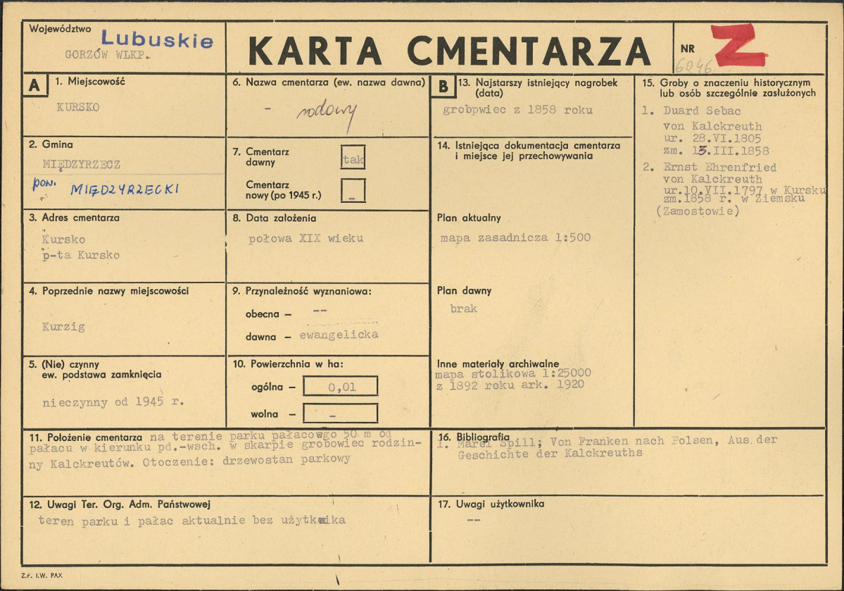 Karta cmentarza, skan nr 1