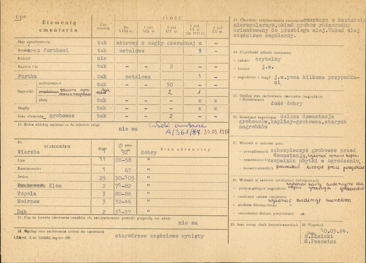 KC - Karta cmentarza, skan nr 2
