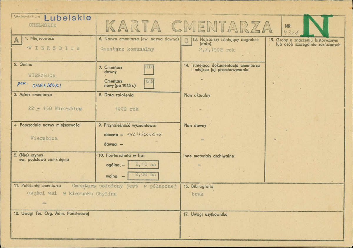 Karta cmentarza, skan nr 1