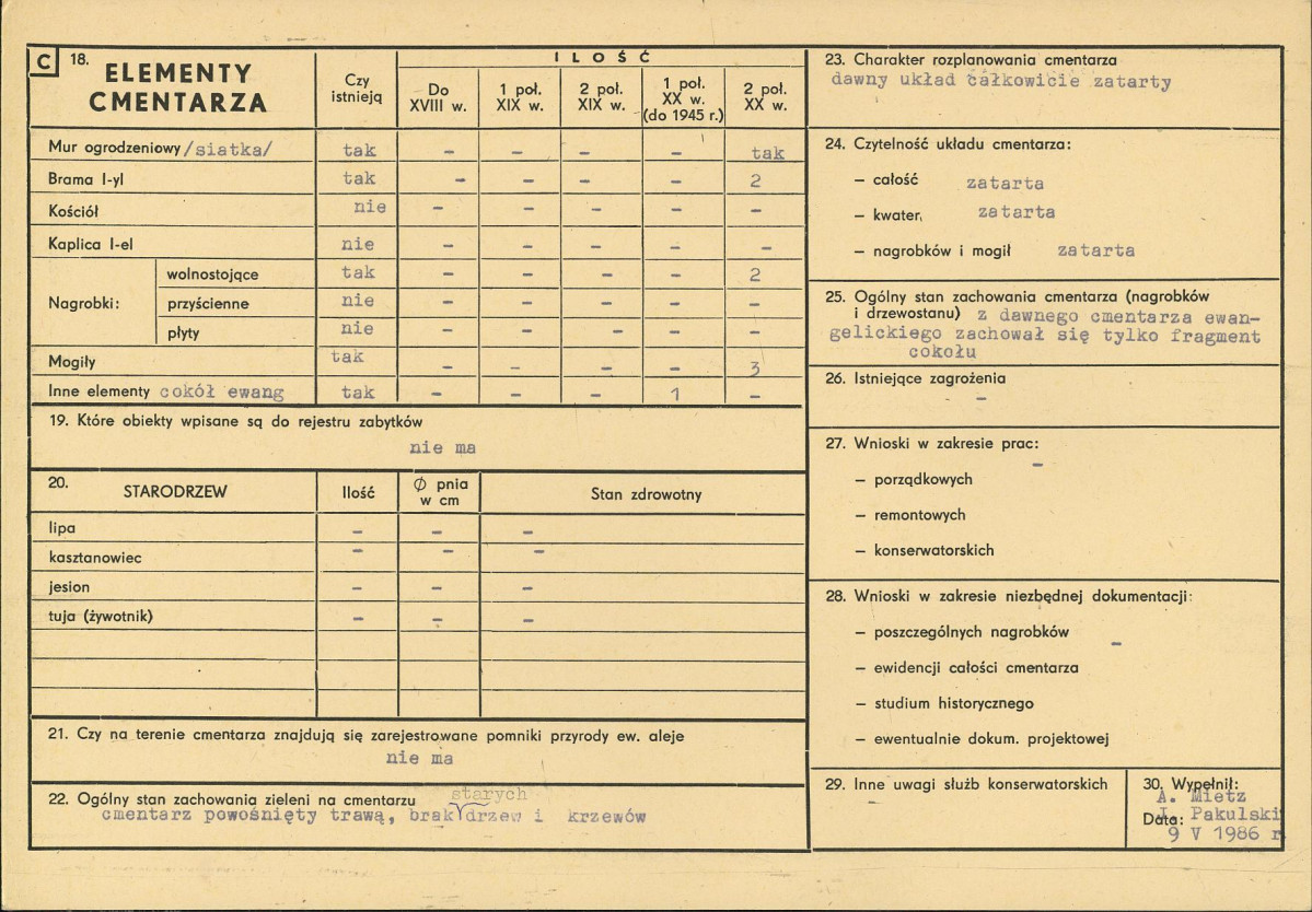 KC - Karta cmentarza, skan nr 2
