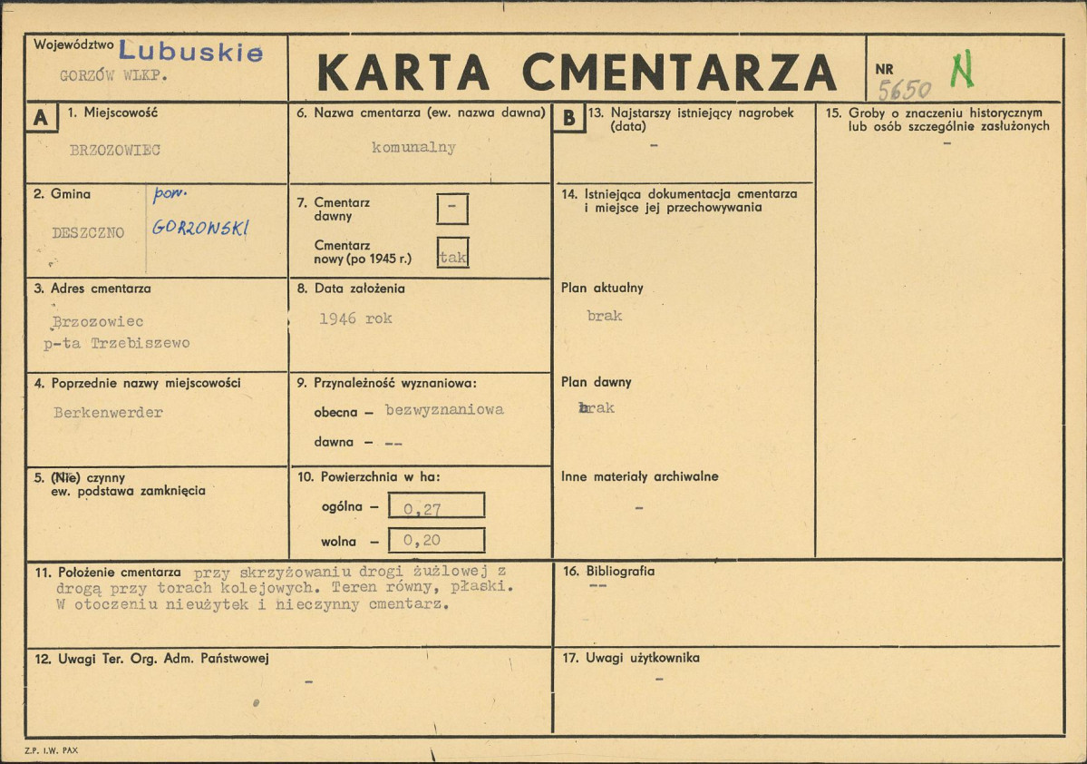 Karta cmentarza, skan nr 1
