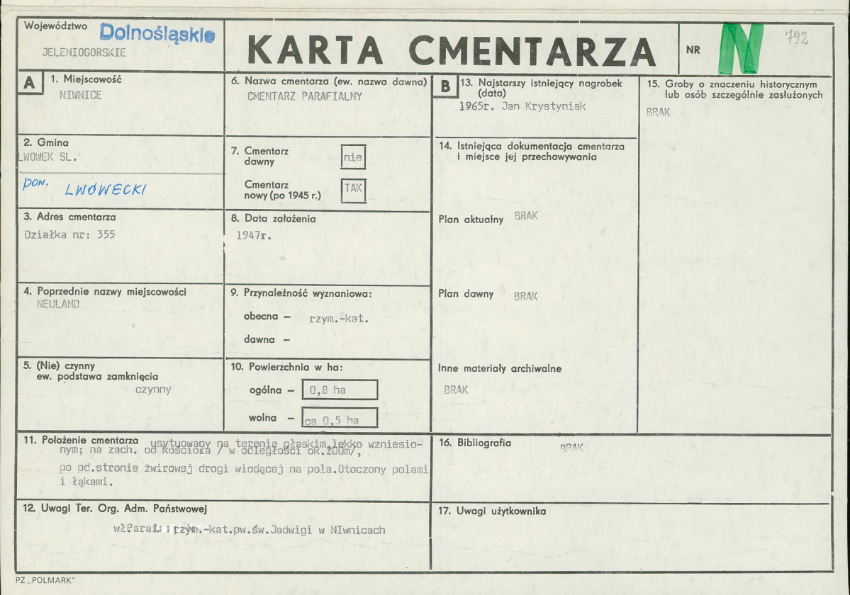 Karta cmentarza, skan nr 1