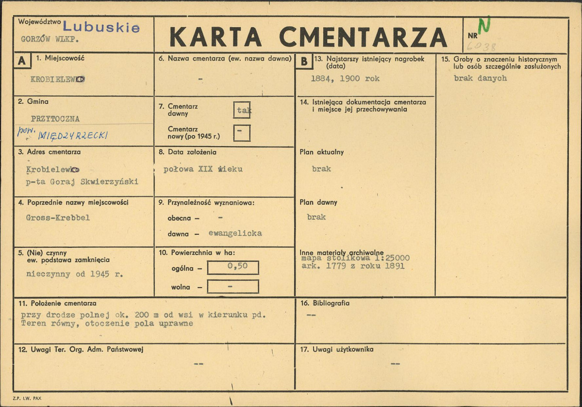 Karta cmentarza, skan nr 1