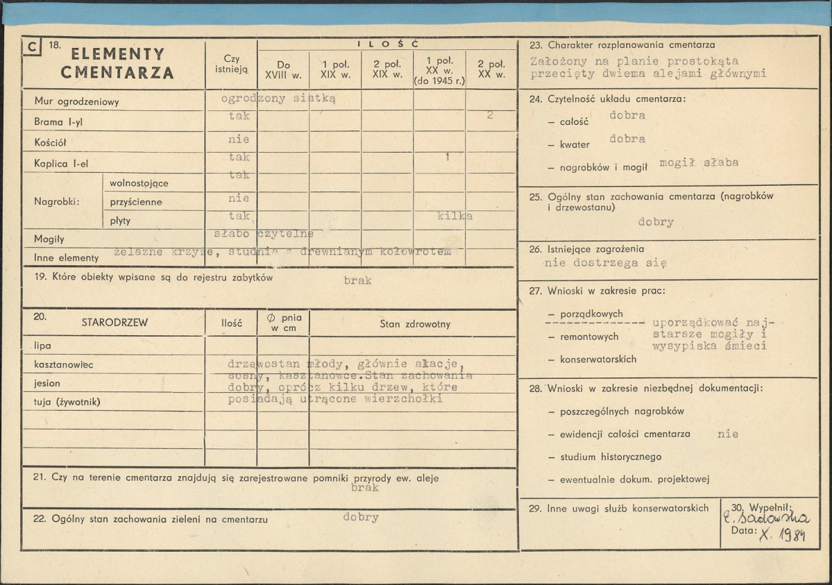 Karta cmentarza, skan nr 2