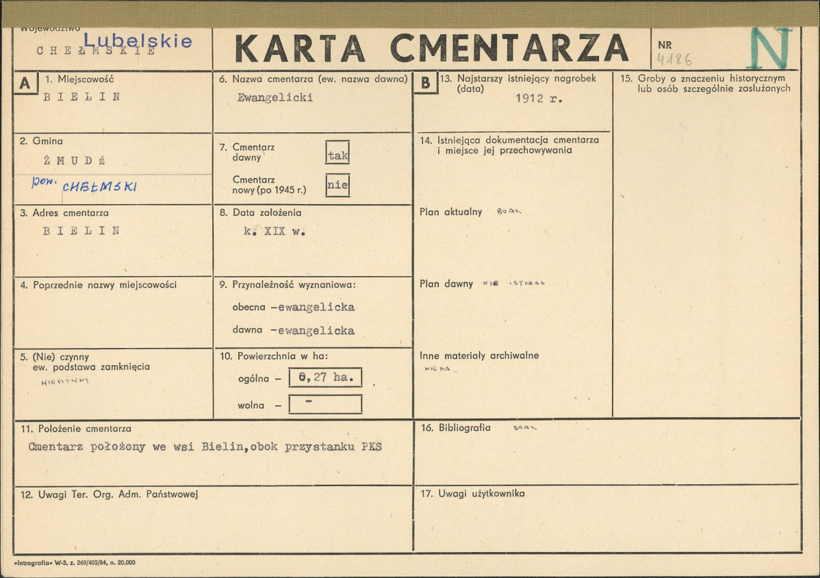 Karta cmentarza, skan nr 1