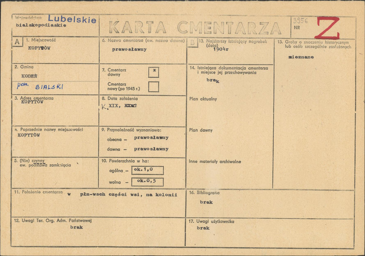 Karta cmentarza, skan nr 1