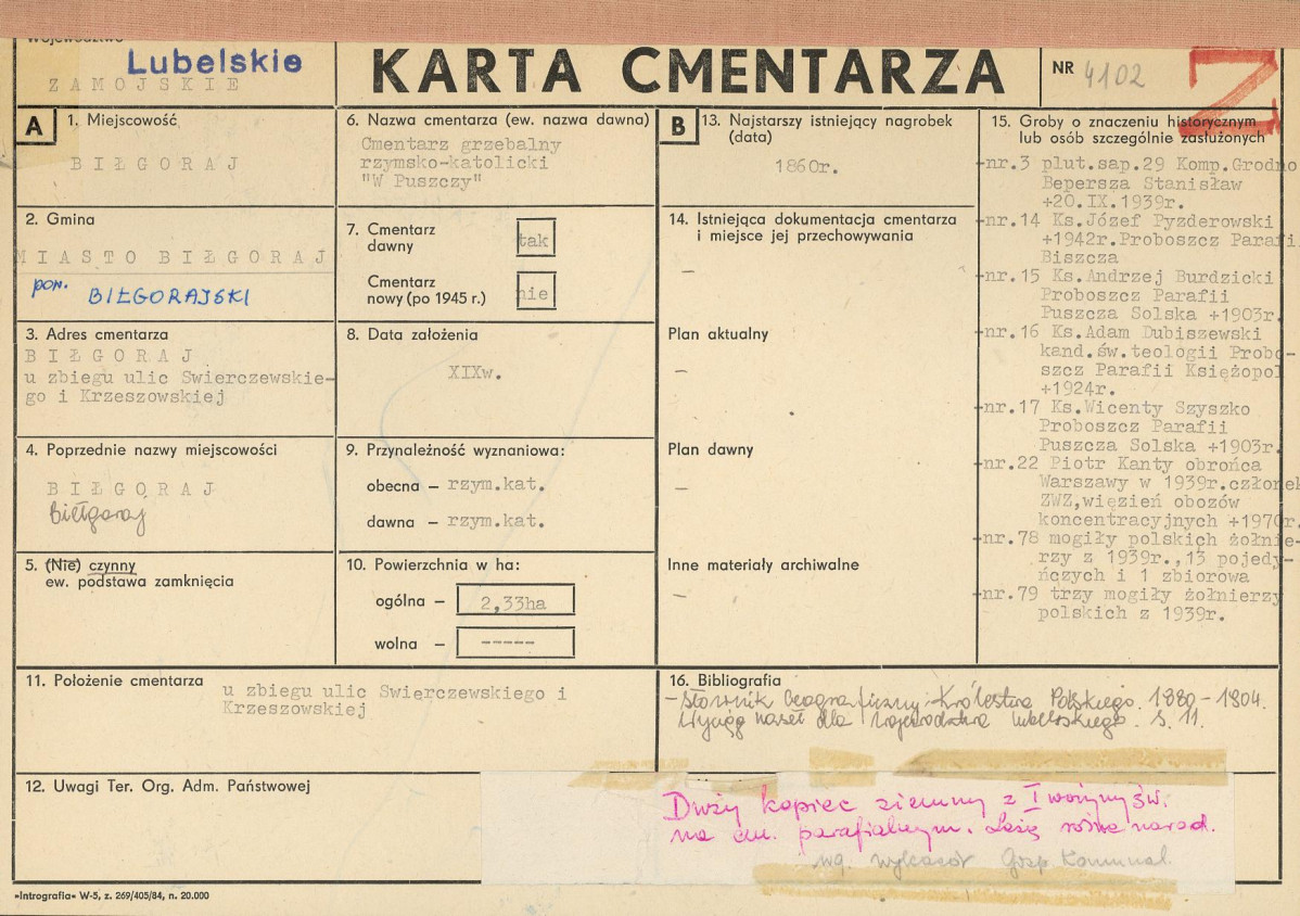 Karta cmentarza, skan nr 1
