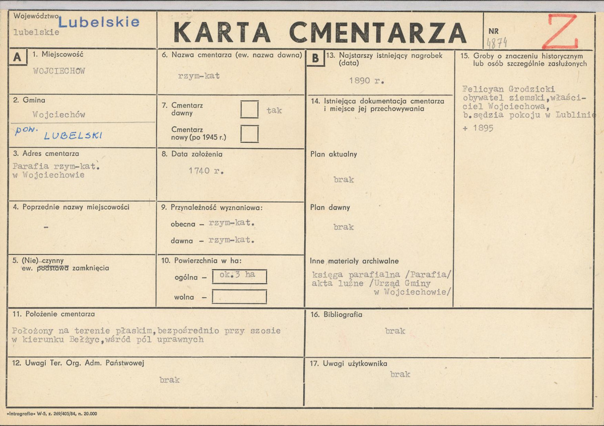Karta cmentarza, skan nr 1
