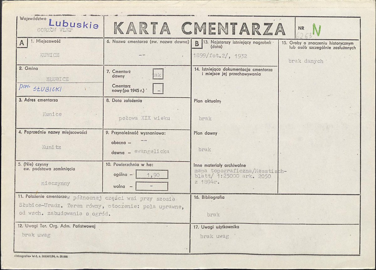 Karta cmentarza, skan nr 1