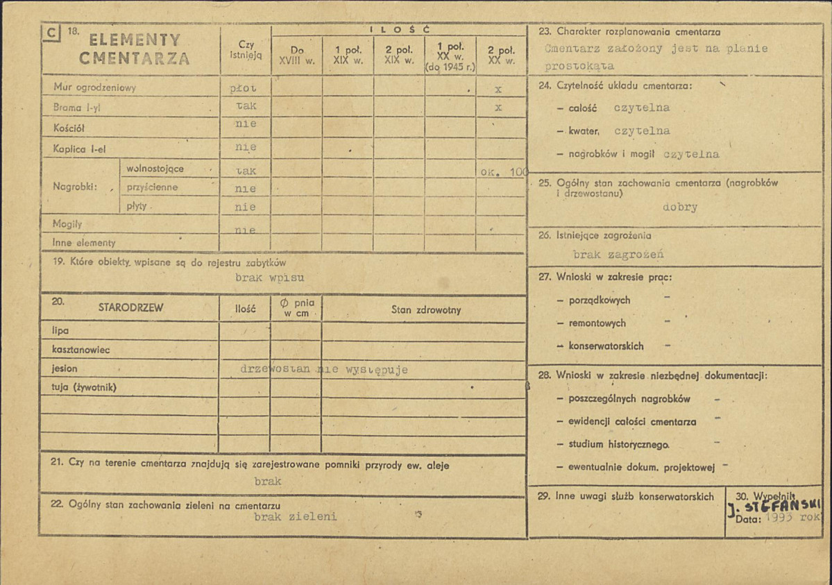 KC - Karta cmentarza, skan nr 2