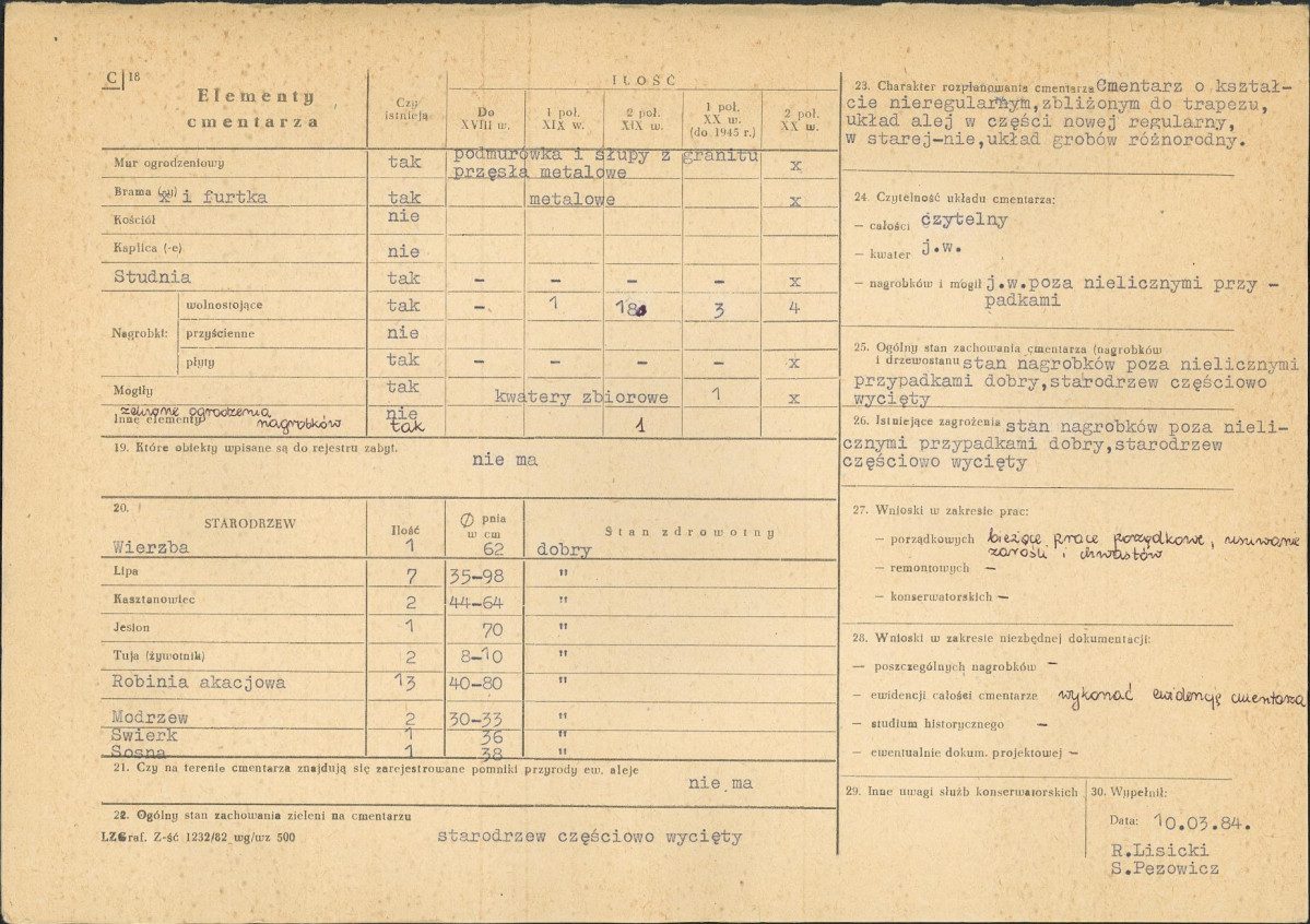 KC - Karta cmentarza, skan nr 2