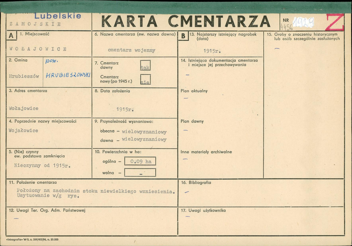 Karta cmentarza, skan nr 1