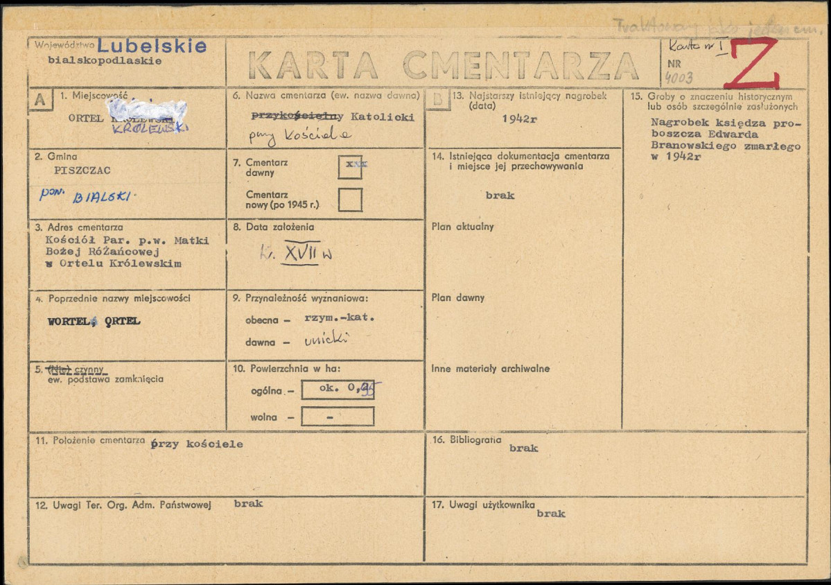 Karta cmentarza, skan nr 1