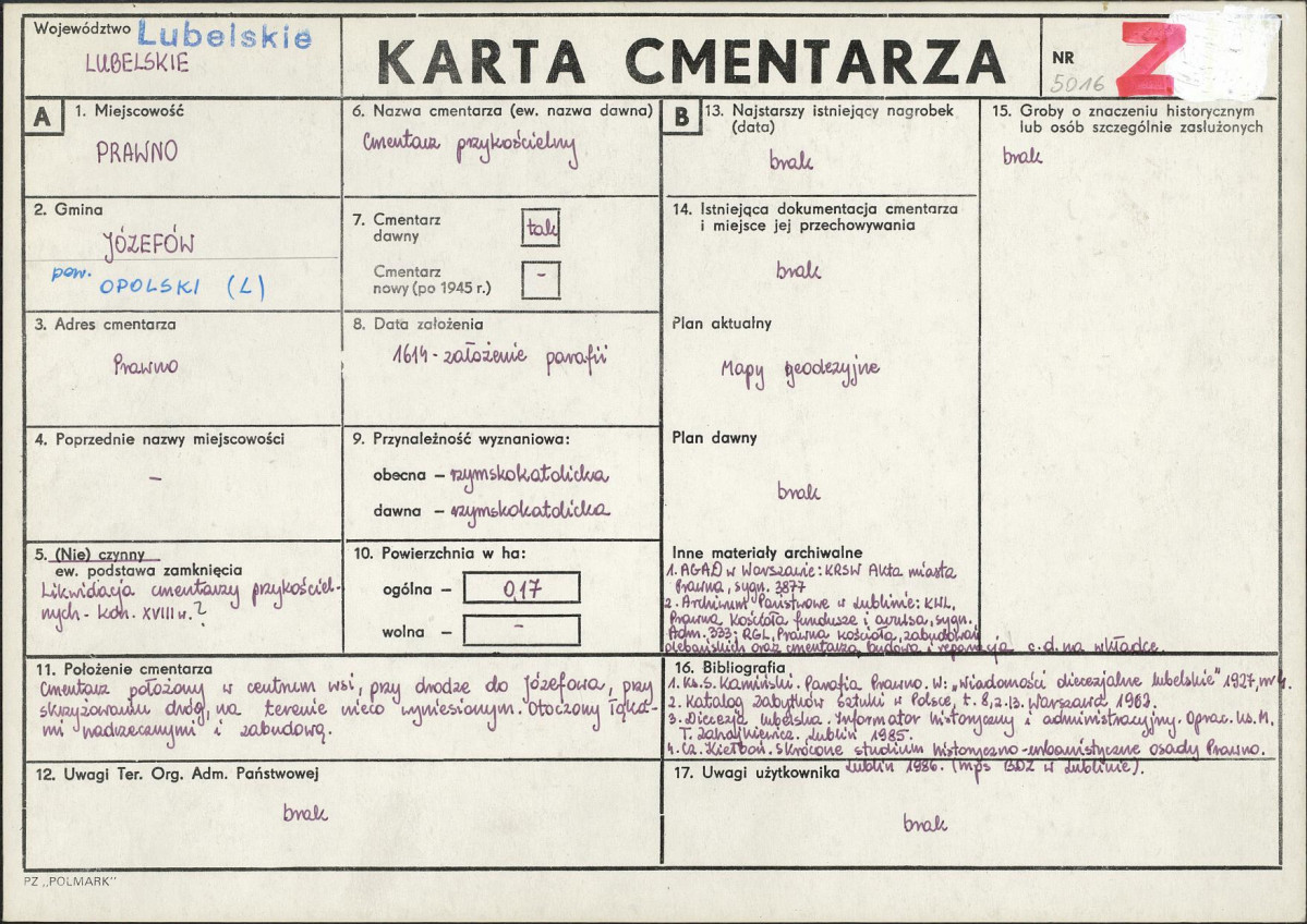 Karta cmentarza, skan nr 1