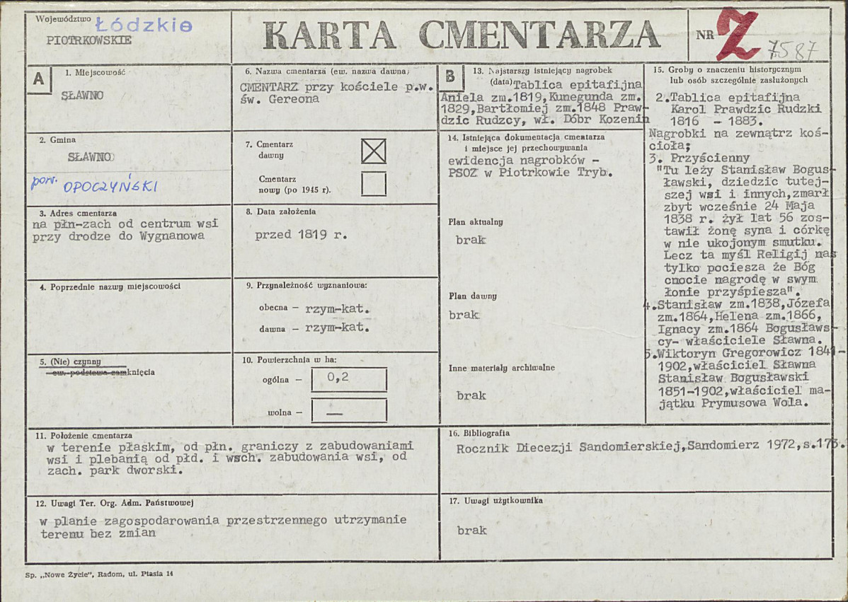 Karta cmentarza, skan nr 1