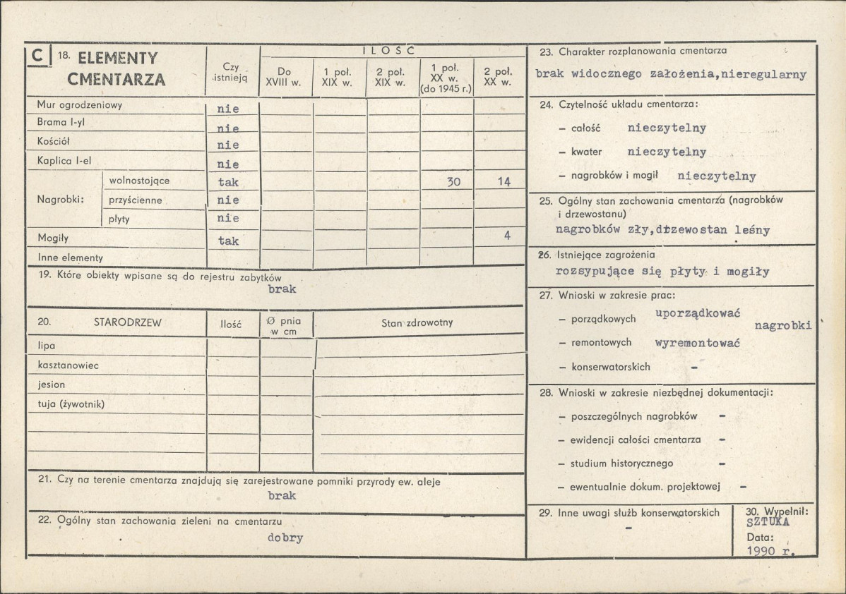 Karta cmentarza, skan nr 2
