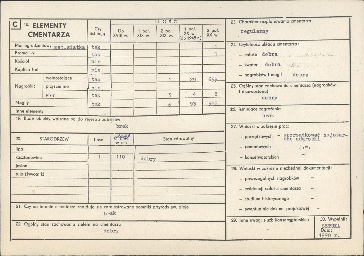 KC - Karta cmentarza, skan nr 2
