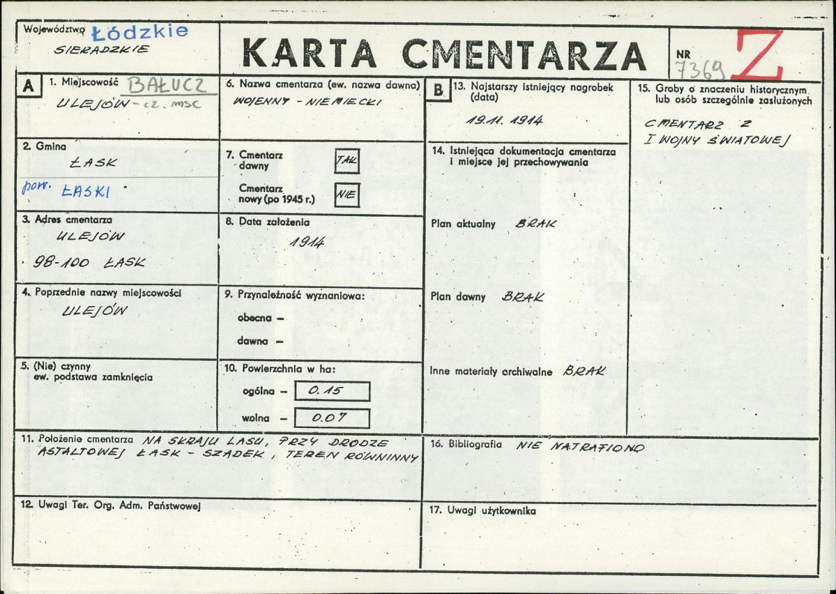 Karta cmentarza, skan nr 1