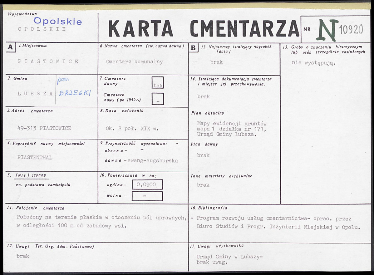Karta cmentarza, skan nr 1
