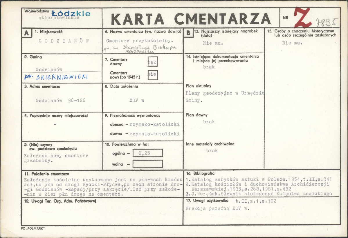 Karta cmentarza, skan nr 1