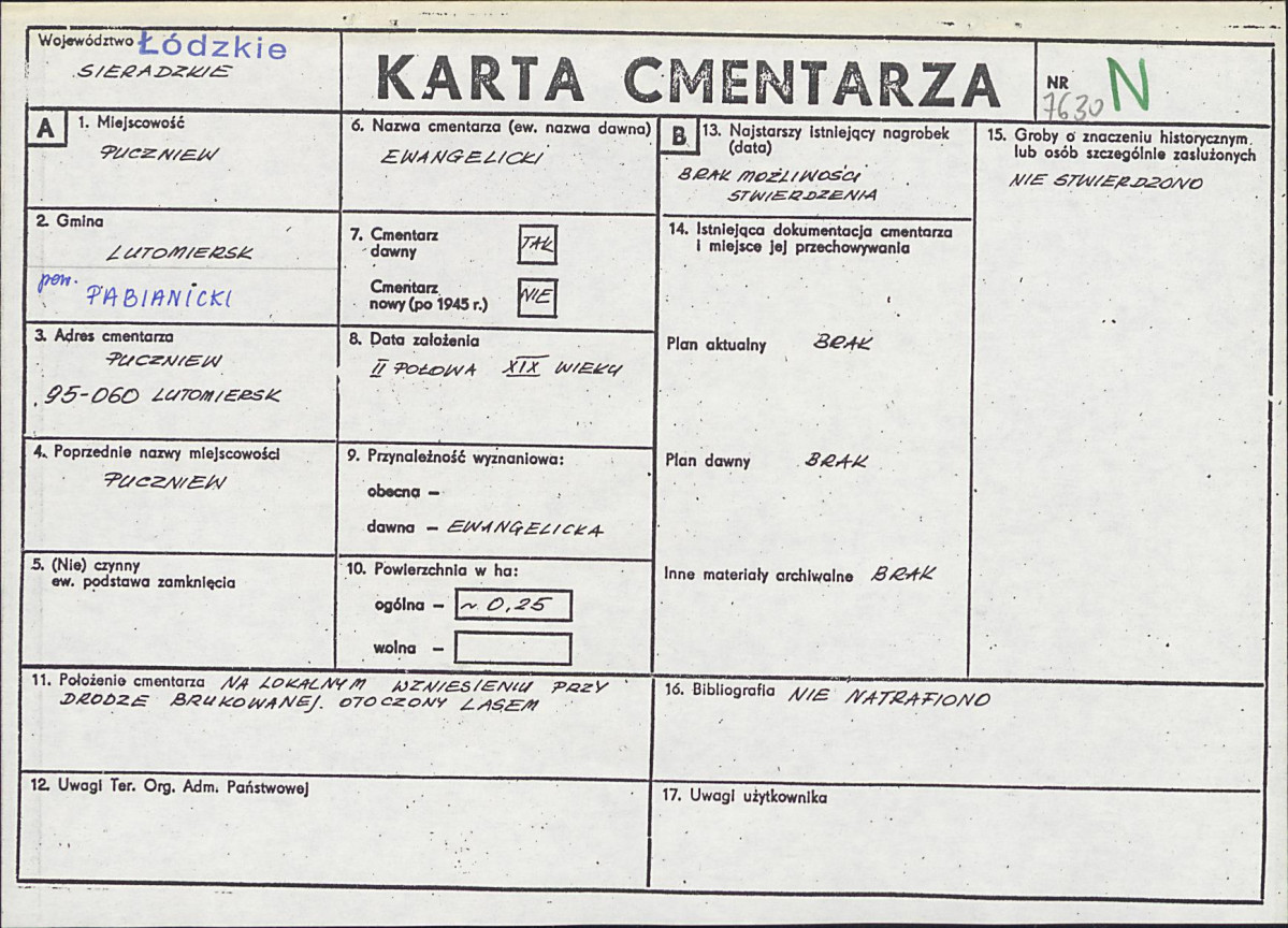 Karta cmentarza, skan nr 1