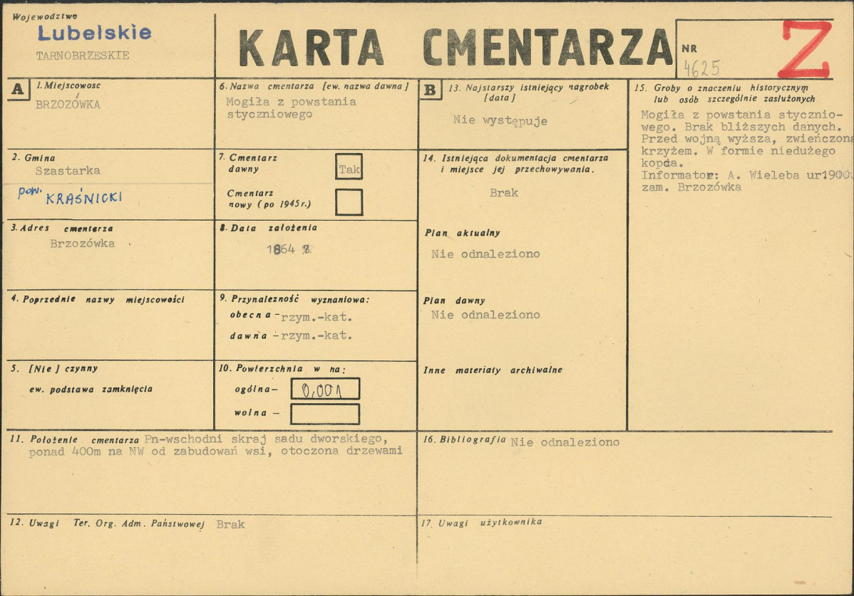 Karta cmentarza, skan nr 1