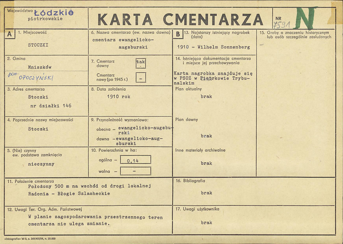 Karta cmentarza, skan nr 1