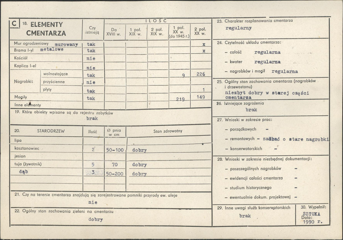 Karta cmentarza, skan nr 2