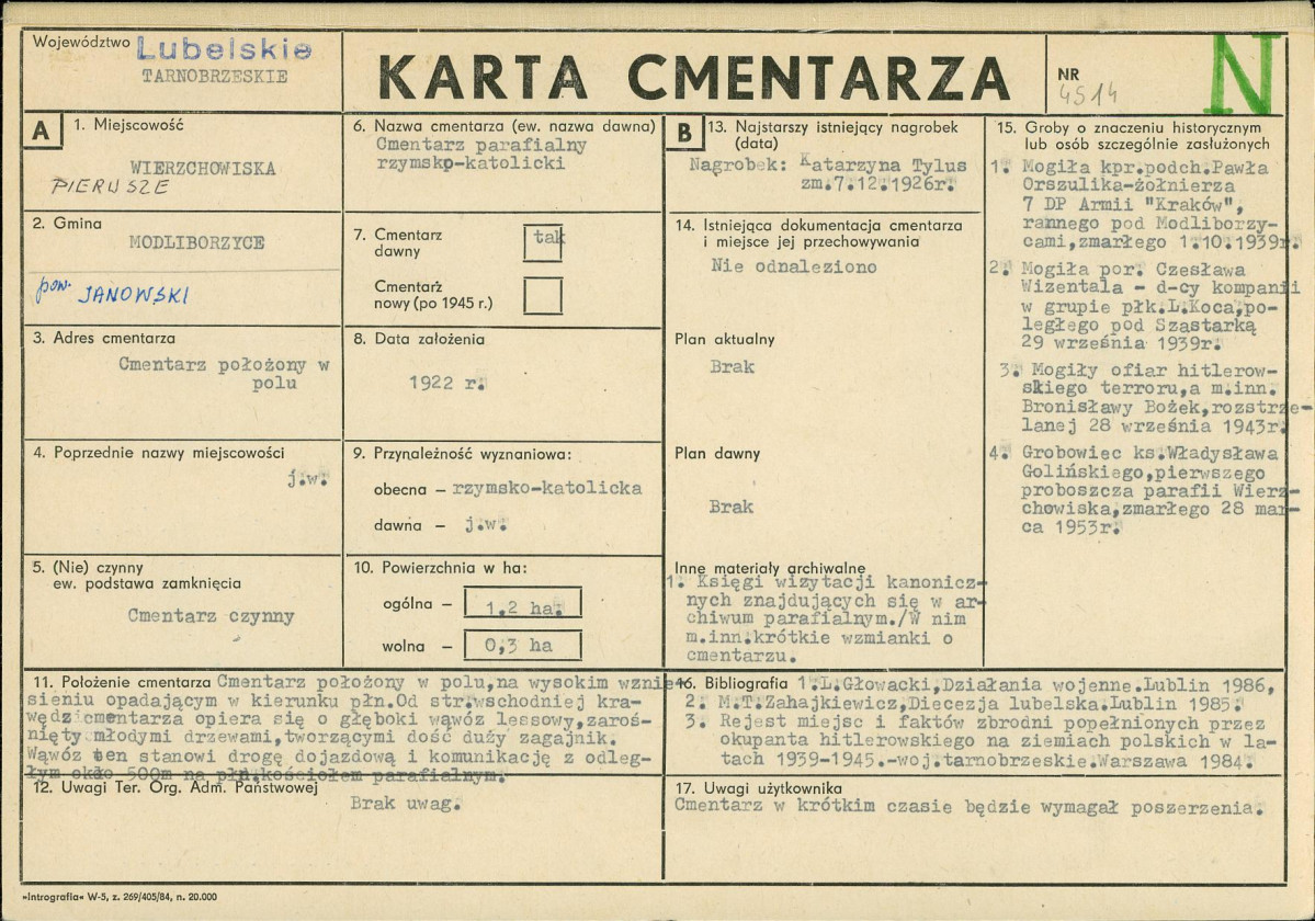Karta cmentarza, skan nr 1