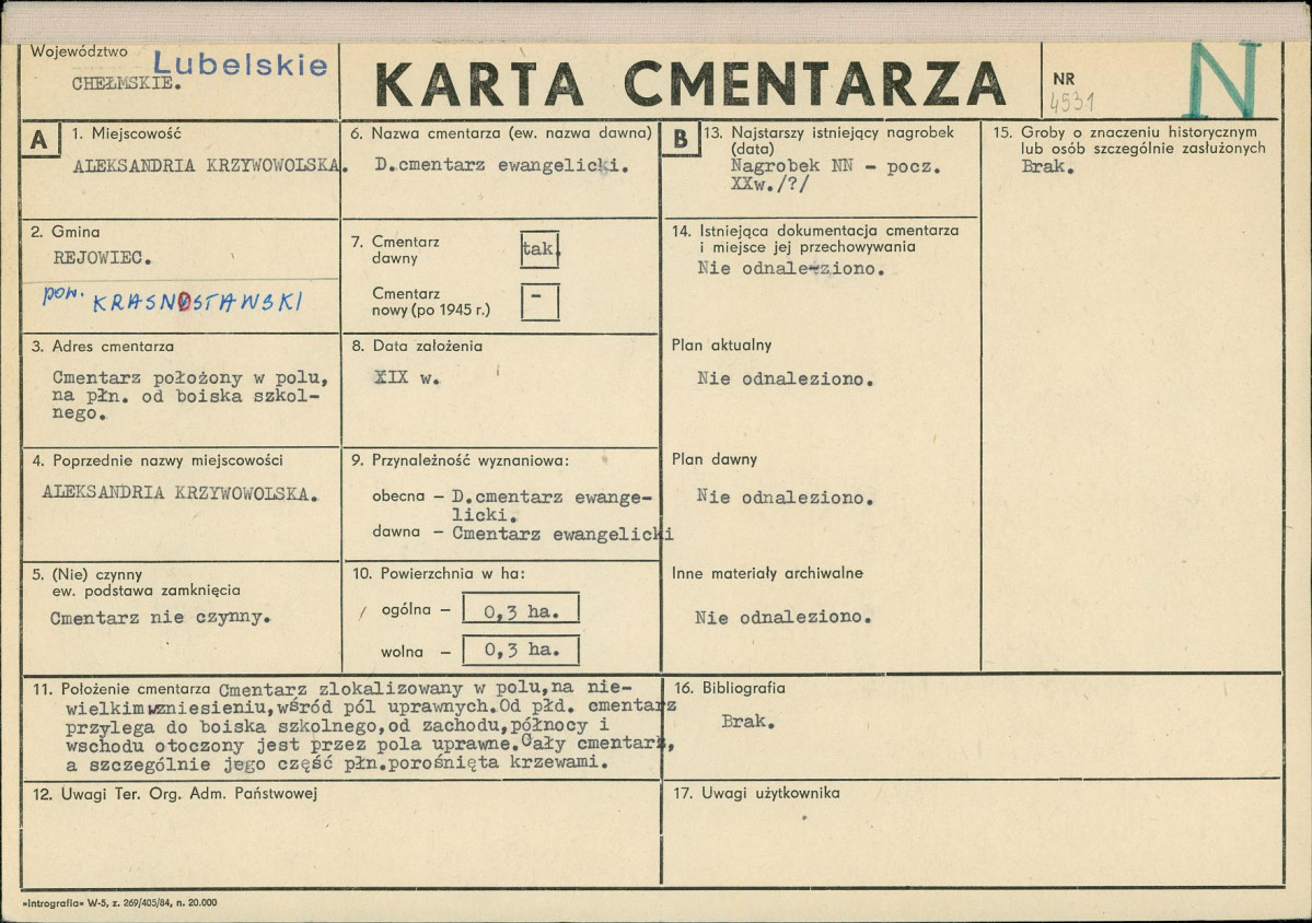 Karta cmentarza, skan nr 1