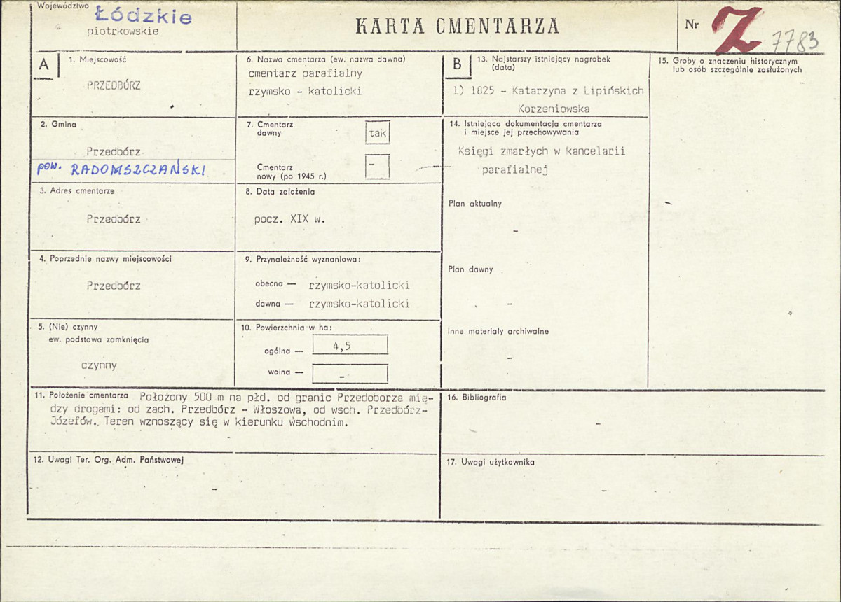 Karta cmentarza, skan nr 1