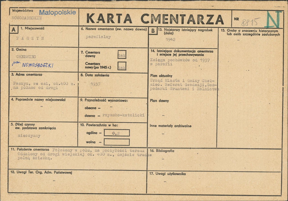 Karta cmentarza, skan nr 1