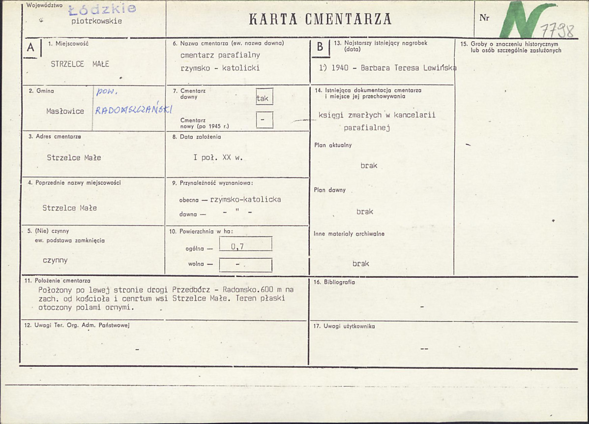 Karta cmentarza, skan nr 1