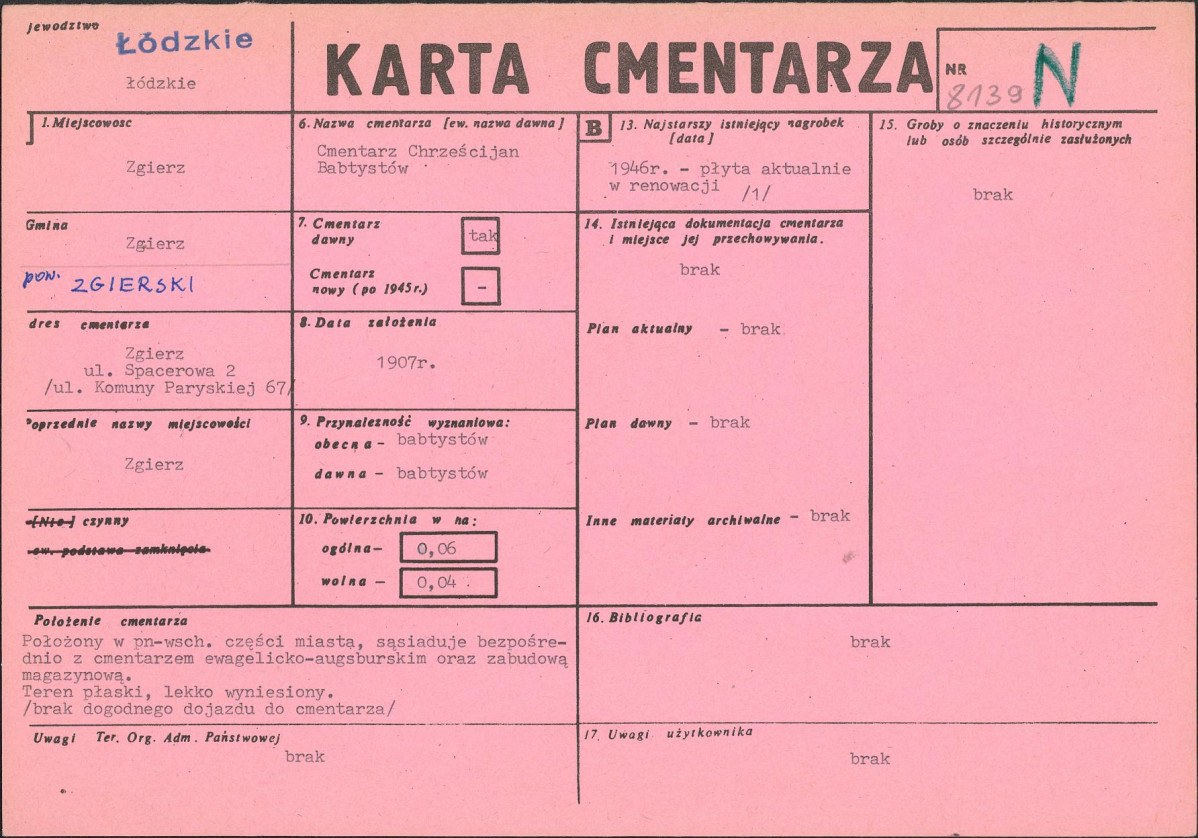 Karta cmentarza, skan nr 1