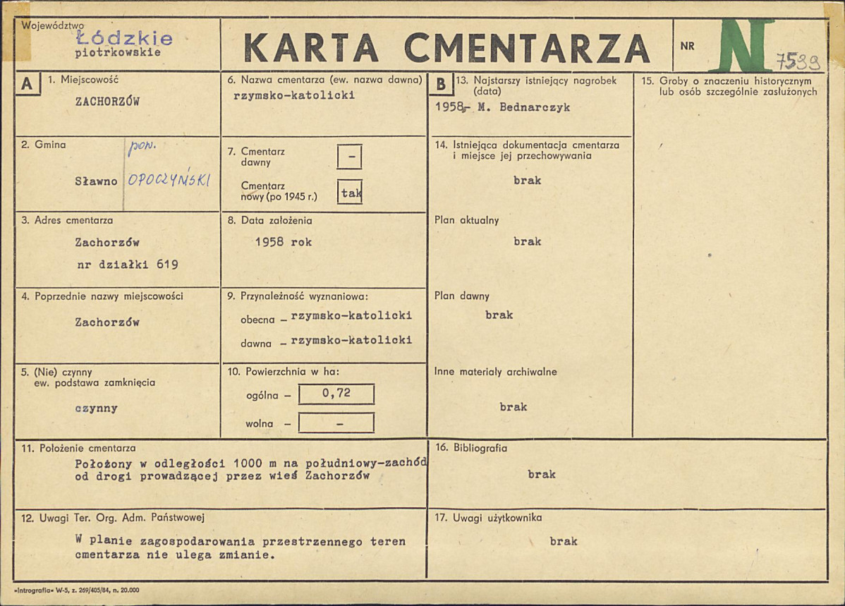 Karta cmentarza, skan nr 1