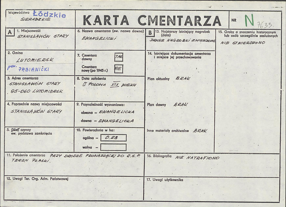 Karta cmentarza, skan nr 1