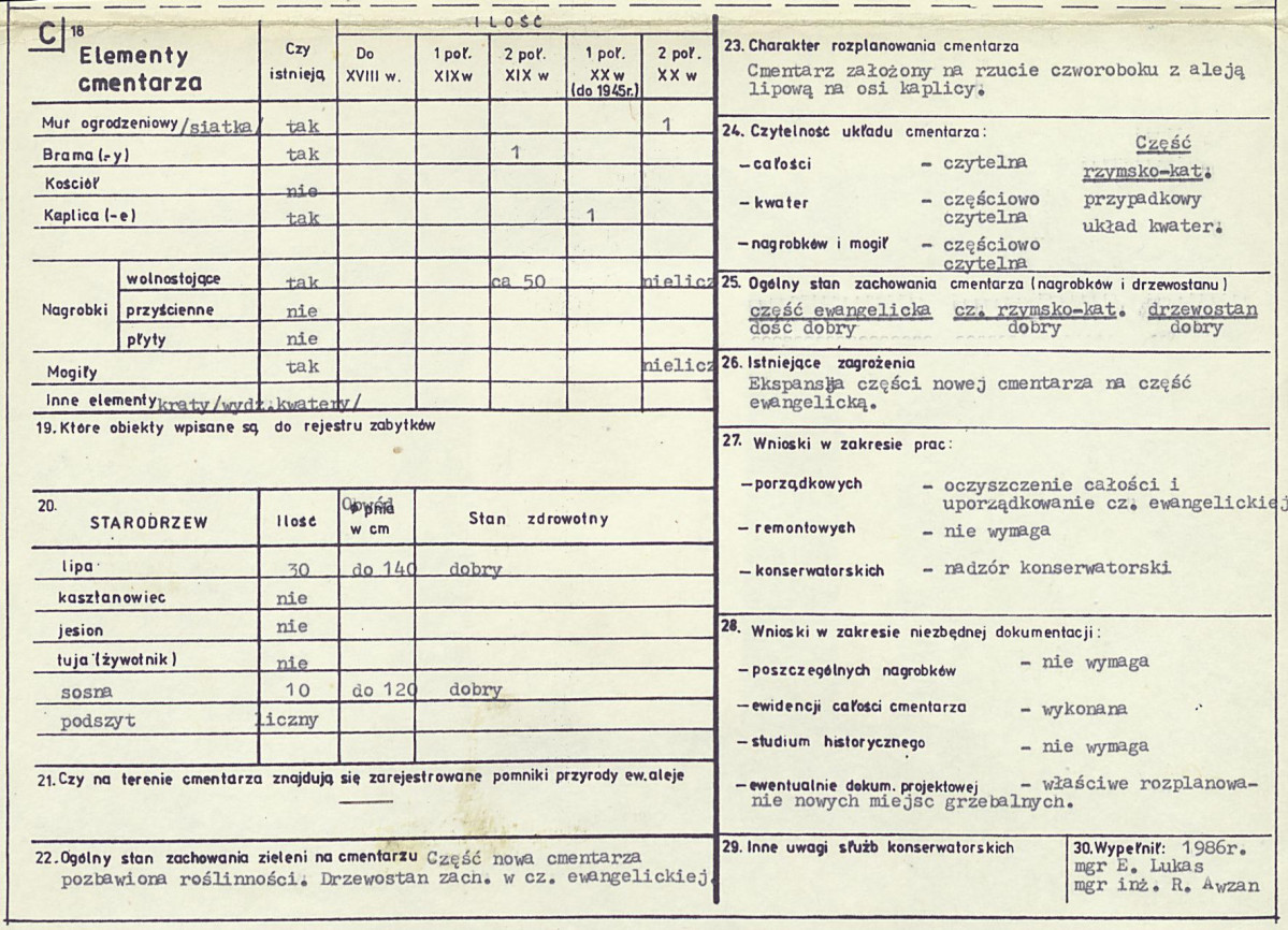 Karta cmentarza, skan nr 2