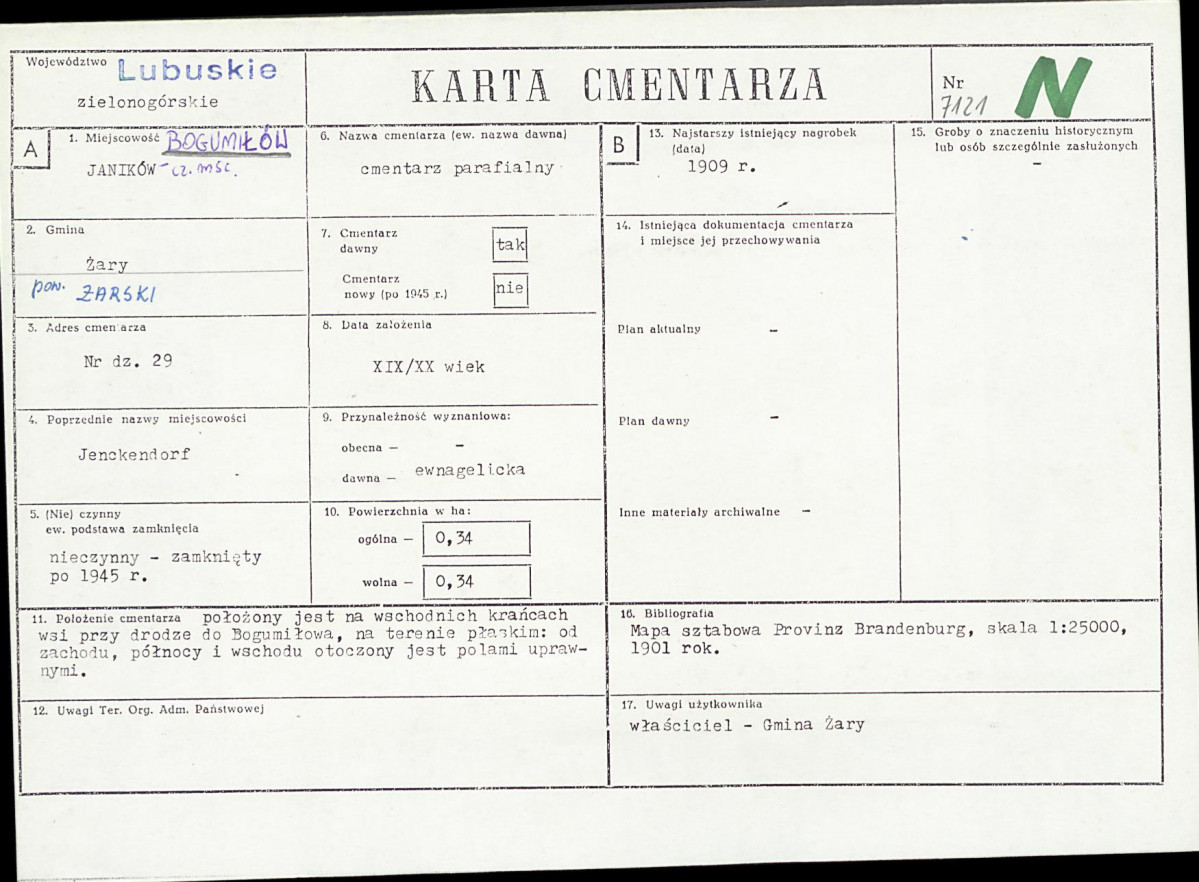 Karta cmentarza, skan nr 1