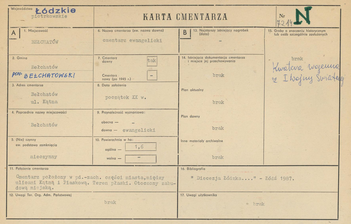 Karta cmentarza, skan nr 1