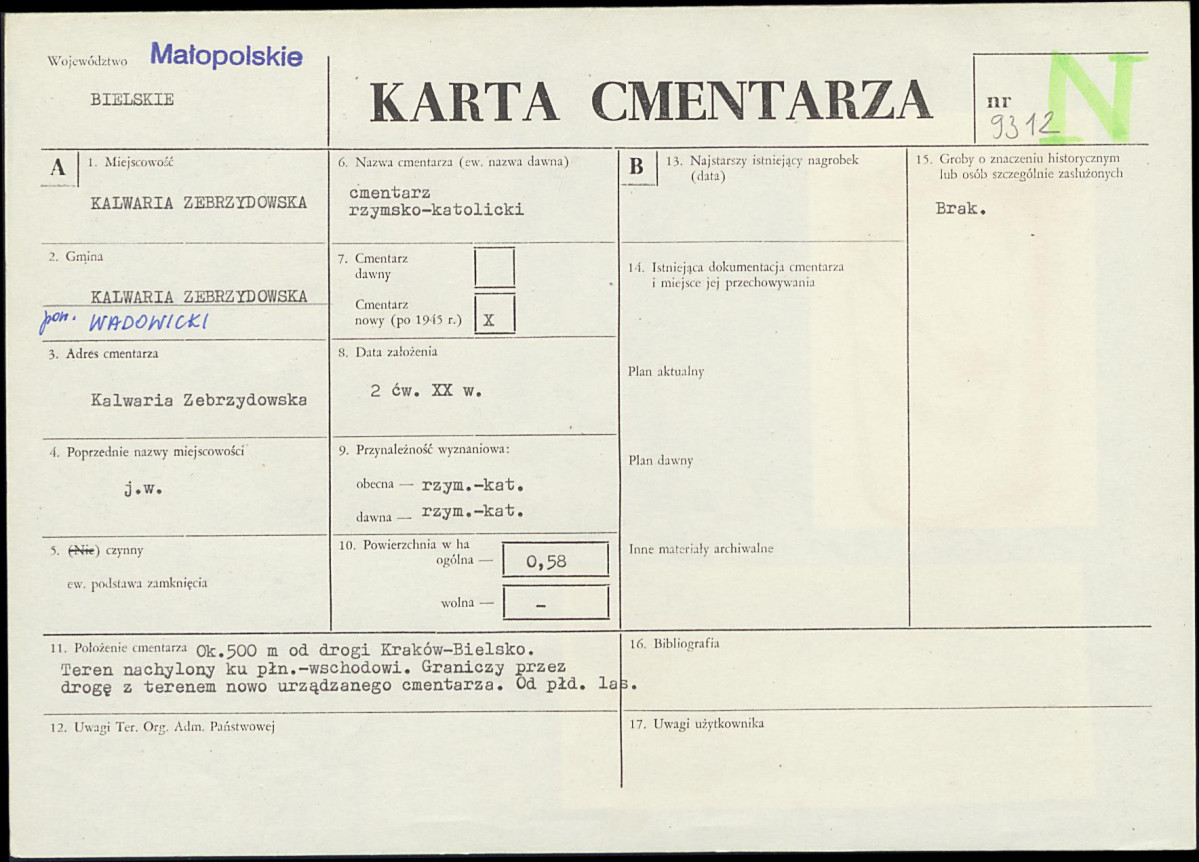 Karta cmentarza, skan nr 1