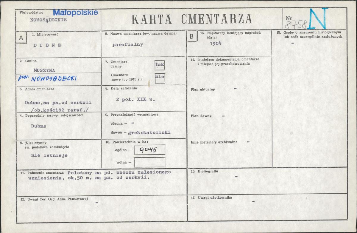 Karta cmentarza, skan nr 1
