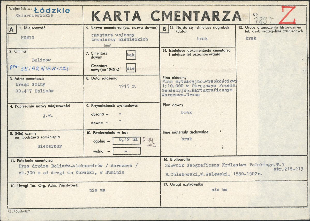 Karta cmentarza, skan nr 1