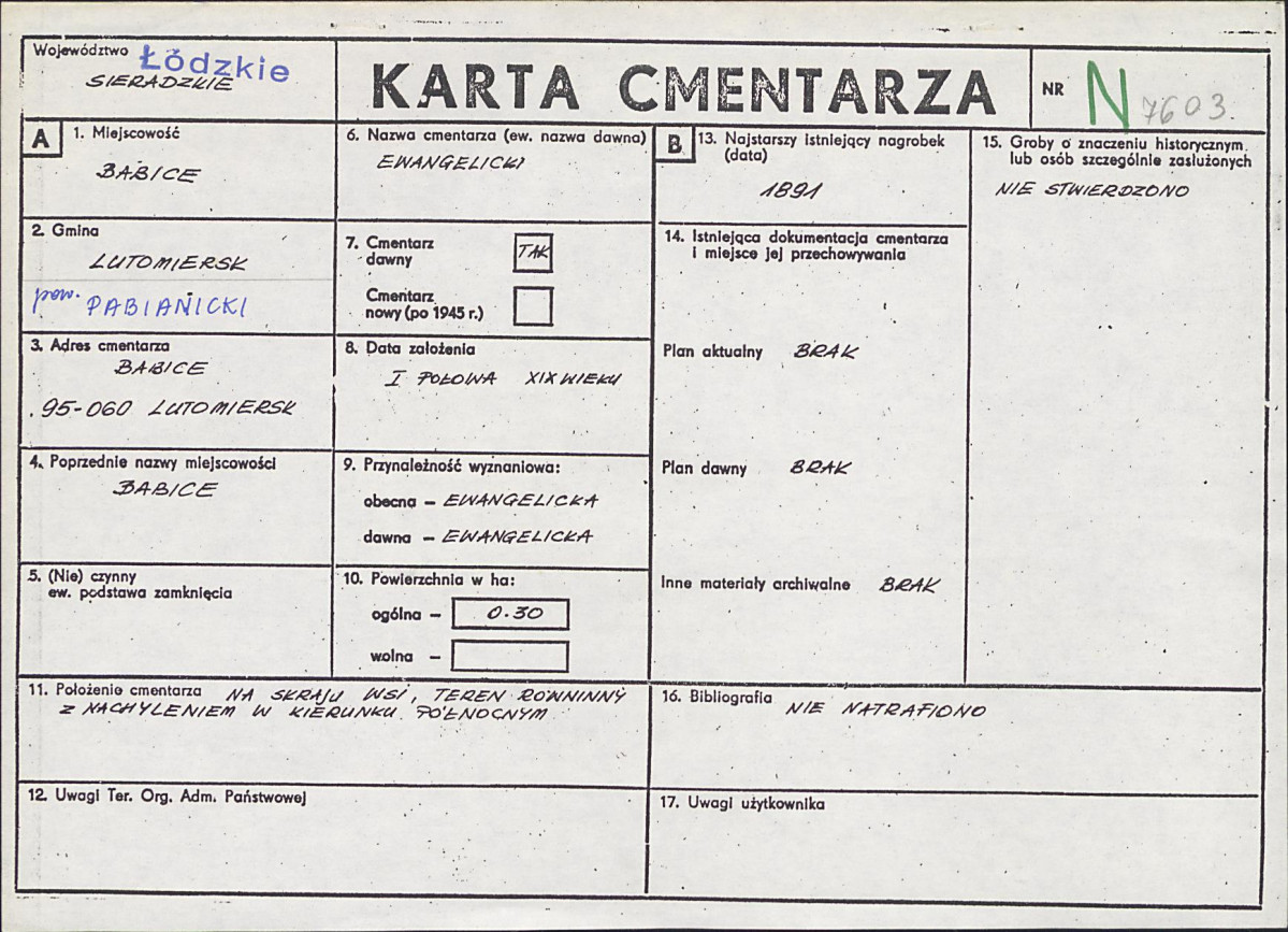 Karta cmentarza, skan nr 1