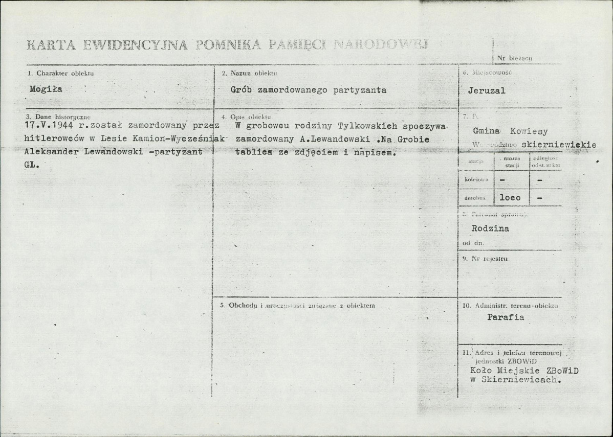 Karta cmentarza, skan nr 11