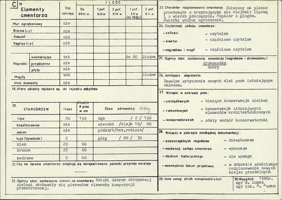 Karta cmentarza, skan nr 2